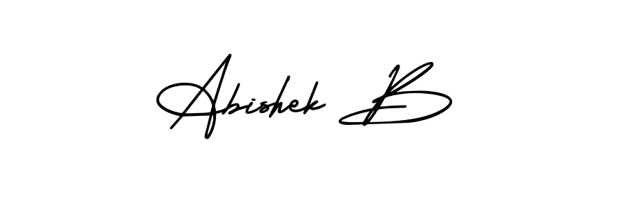 Create a beautiful signature design for name Abishek B. With this signature (AmerikaSignatureDemo-Regular) fonts, you can make a handwritten signature for free. Abishek B signature style 3 images and pictures png