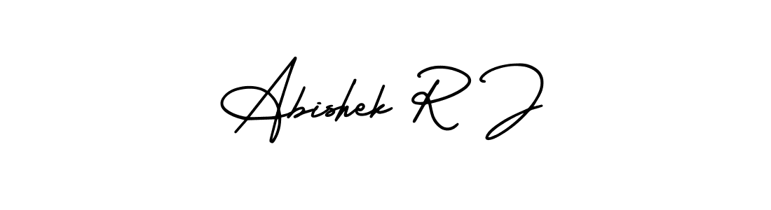 How to make Abishek R J signature? AmerikaSignatureDemo-Regular is a professional autograph style. Create handwritten signature for Abishek R J name. Abishek R J signature style 3 images and pictures png