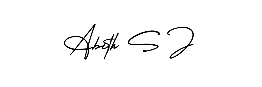 Create a beautiful signature design for name Abith S J. With this signature (AmerikaSignatureDemo-Regular) fonts, you can make a handwritten signature for free. Abith S J signature style 3 images and pictures png