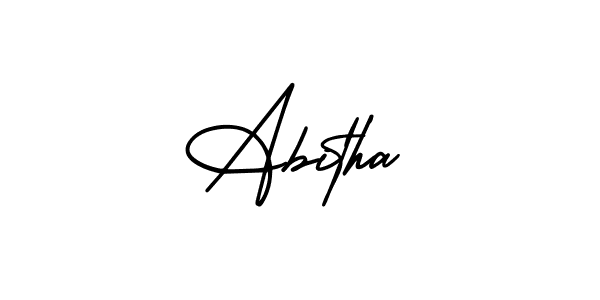 Also we have Abitha name is the best signature style. Create professional handwritten signature collection using AmerikaSignatureDemo-Regular autograph style. Abitha signature style 3 images and pictures png