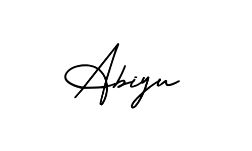 It looks lik you need a new signature style for name Abiyu. Design unique handwritten (AmerikaSignatureDemo-Regular) signature with our free signature maker in just a few clicks. Abiyu signature style 3 images and pictures png