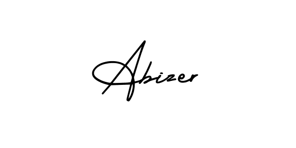 The best way (AmerikaSignatureDemo-Regular) to make a short signature is to pick only two or three words in your name. The name Abizer include a total of six letters. For converting this name. Abizer signature style 3 images and pictures png