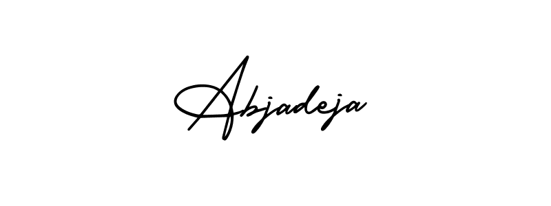 if you are searching for the best signature style for your name Abjadeja. so please give up your signature search. here we have designed multiple signature styles  using AmerikaSignatureDemo-Regular. Abjadeja signature style 3 images and pictures png