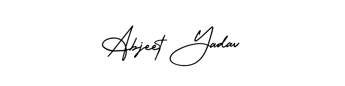 Make a beautiful signature design for name Abjeet Yadav. With this signature (AmerikaSignatureDemo-Regular) style, you can create a handwritten signature for free. Abjeet Yadav signature style 3 images and pictures png