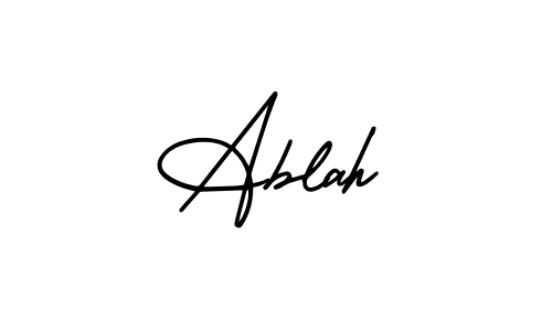 How to make Ablah signature? AmerikaSignatureDemo-Regular is a professional autograph style. Create handwritten signature for Ablah name. Ablah signature style 3 images and pictures png