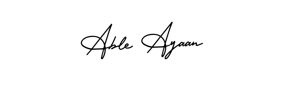 if you are searching for the best signature style for your name Able Ayaan. so please give up your signature search. here we have designed multiple signature styles  using AmerikaSignatureDemo-Regular. Able Ayaan signature style 3 images and pictures png