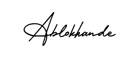 Give your name Ablokhande an exquisite flair with the AmerikaSignatureDemo-Regular script font. Ideal for contracts, resumes, and formal letterheads. Ablokhande signature style 3 images and pictures png