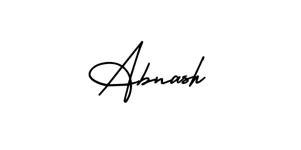 Design your own signature with our free online signature maker. With this signature software, you can create a handwritten (AmerikaSignatureDemo-Regular) signature for name Abnash. Abnash signature style 3 images and pictures png