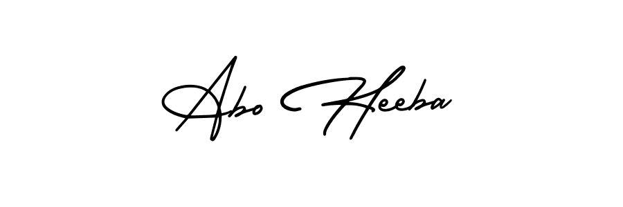 Use a signature maker to create a handwritten signature online. With this signature software, you can design (AmerikaSignatureDemo-Regular) your own signature for name Abo Heeba. Abo Heeba signature style 3 images and pictures png