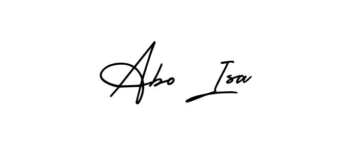 Use a signature maker to create a handwritten signature online. With this signature software, you can design (AmerikaSignatureDemo-Regular) your own signature for name Abo Isa. Abo Isa signature style 3 images and pictures png