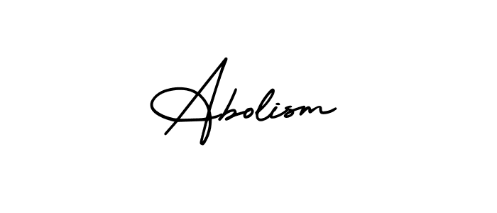 How to make Abolism name signature. Use AmerikaSignatureDemo-Regular style for creating short signs online. This is the latest handwritten sign. Abolism signature style 3 images and pictures png