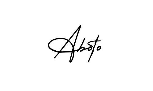 Aboto stylish signature style. Best Handwritten Sign (AmerikaSignatureDemo-Regular) for my name. Handwritten Signature Collection Ideas for my name Aboto. Aboto signature style 3 images and pictures png