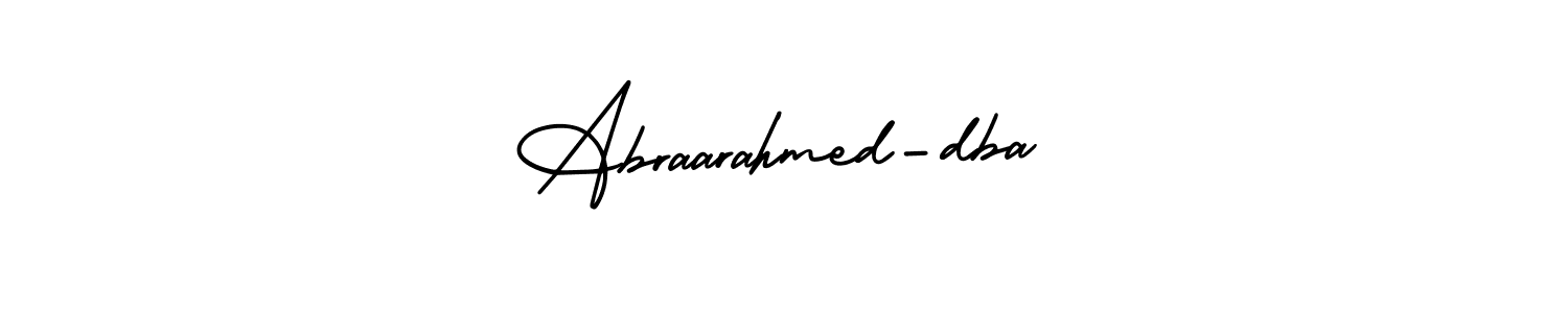 Also You can easily find your signature by using the search form. We will create Abraarahmed-dba name handwritten signature images for you free of cost using AmerikaSignatureDemo-Regular sign style. Abraarahmed-dba signature style 3 images and pictures png