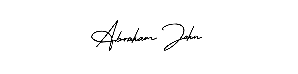 Design your own signature with our free online signature maker. With this signature software, you can create a handwritten (AmerikaSignatureDemo-Regular) signature for name Abraham John. Abraham John signature style 3 images and pictures png