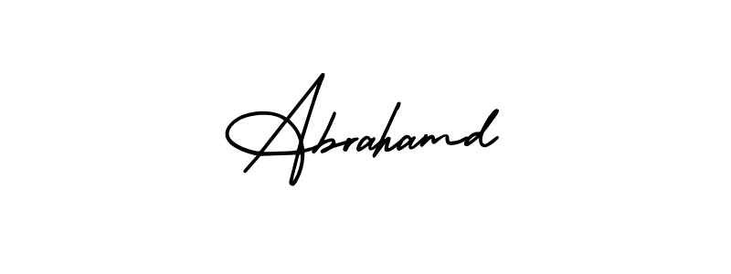 Create a beautiful signature design for name Abrahamd. With this signature (AmerikaSignatureDemo-Regular) fonts, you can make a handwritten signature for free. Abrahamd signature style 3 images and pictures png