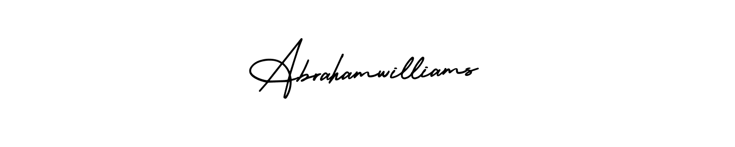 How to Draw Abrahamwilliams signature style? AmerikaSignatureDemo-Regular is a latest design signature styles for name Abrahamwilliams. Abrahamwilliams signature style 3 images and pictures png