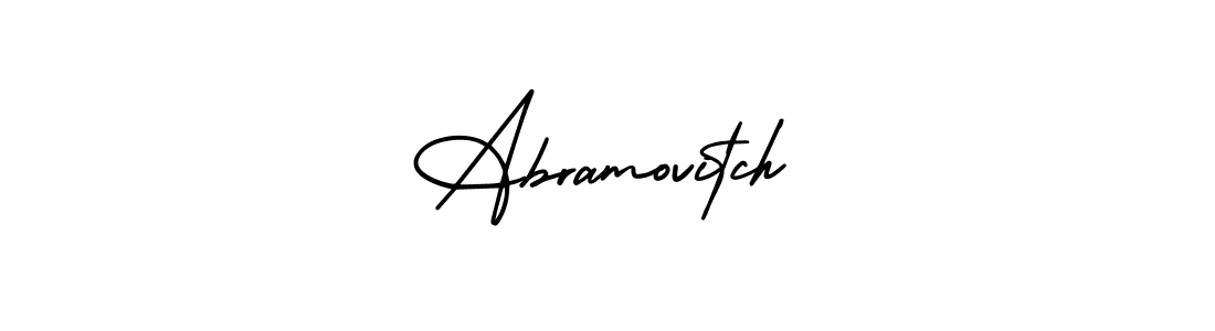 The best way (AmerikaSignatureDemo-Regular) to make a short signature is to pick only two or three words in your name. The name Abramovitch include a total of six letters. For converting this name. Abramovitch signature style 3 images and pictures png