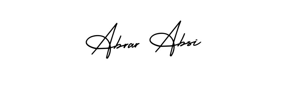 Also You can easily find your signature by using the search form. We will create Abrar Absi name handwritten signature images for you free of cost using AmerikaSignatureDemo-Regular sign style. Abrar Absi signature style 3 images and pictures png