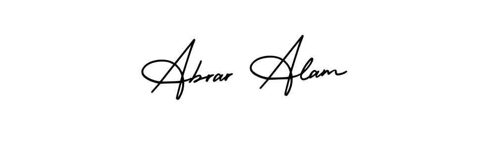 Also You can easily find your signature by using the search form. We will create Abrar Alam name handwritten signature images for you free of cost using AmerikaSignatureDemo-Regular sign style. Abrar Alam signature style 3 images and pictures png