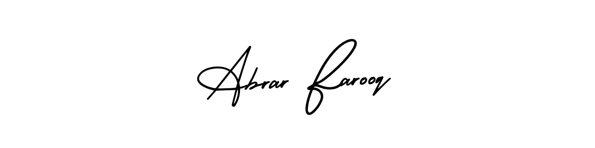 It looks lik you need a new signature style for name Abrar Farooq. Design unique handwritten (AmerikaSignatureDemo-Regular) signature with our free signature maker in just a few clicks. Abrar Farooq signature style 3 images and pictures png