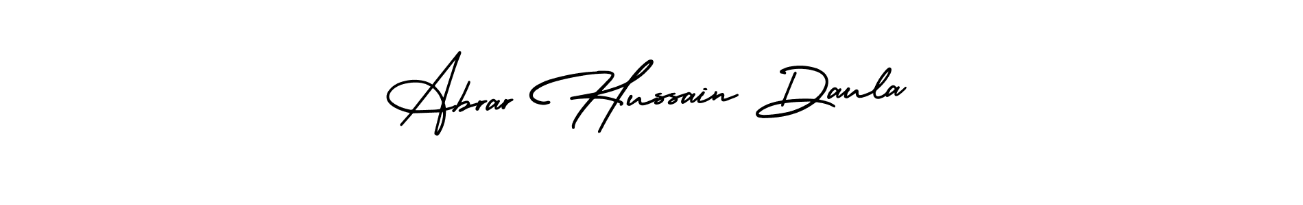 Design your own signature with our free online signature maker. With this signature software, you can create a handwritten (AmerikaSignatureDemo-Regular) signature for name Abrar Hussain Daula. Abrar Hussain Daula signature style 3 images and pictures png