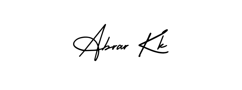 How to make Abrar Kk name signature. Use AmerikaSignatureDemo-Regular style for creating short signs online. This is the latest handwritten sign. Abrar Kk signature style 3 images and pictures png