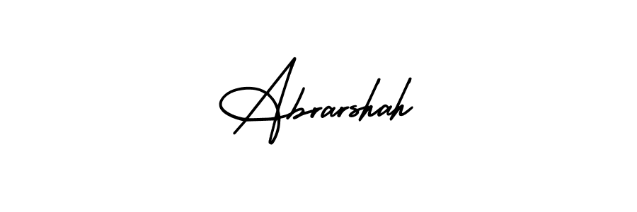 Use a signature maker to create a handwritten signature online. With this signature software, you can design (AmerikaSignatureDemo-Regular) your own signature for name Abrarshah. Abrarshah signature style 3 images and pictures png