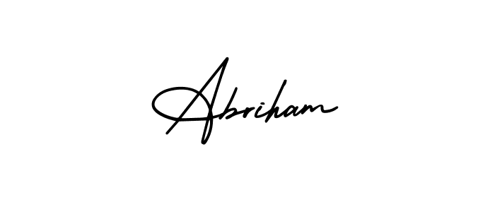 Create a beautiful signature design for name Abriham. With this signature (AmerikaSignatureDemo-Regular) fonts, you can make a handwritten signature for free. Abriham signature style 3 images and pictures png