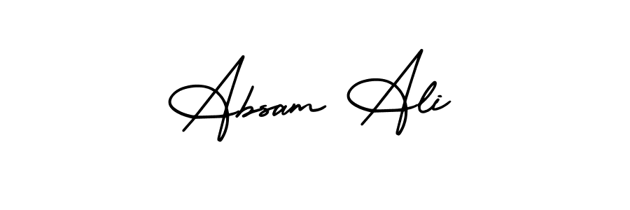 Make a beautiful signature design for name Absam Ali. With this signature (AmerikaSignatureDemo-Regular) style, you can create a handwritten signature for free. Absam Ali signature style 3 images and pictures png
