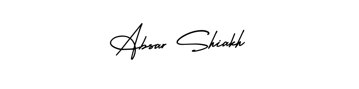 Make a beautiful signature design for name Absar Shiakh. Use this online signature maker to create a handwritten signature for free. Absar Shiakh signature style 3 images and pictures png