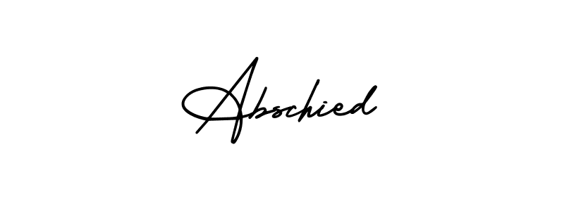 Use a signature maker to create a handwritten signature online. With this signature software, you can design (AmerikaSignatureDemo-Regular) your own signature for name Abschied. Abschied signature style 3 images and pictures png