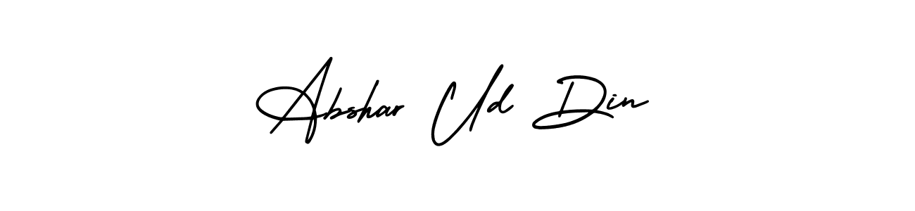 Create a beautiful signature design for name Abshar Ud Din. With this signature (AmerikaSignatureDemo-Regular) fonts, you can make a handwritten signature for free. Abshar Ud Din signature style 3 images and pictures png