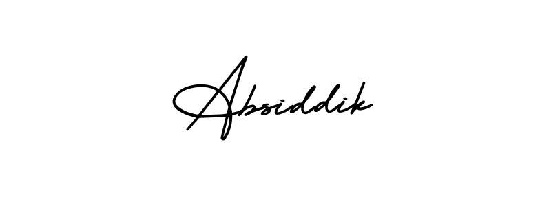 The best way (AmerikaSignatureDemo-Regular) to make a short signature is to pick only two or three words in your name. The name Absiddik include a total of six letters. For converting this name. Absiddik signature style 3 images and pictures png
