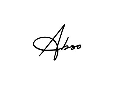 Use a signature maker to create a handwritten signature online. With this signature software, you can design (AmerikaSignatureDemo-Regular) your own signature for name Abso. Abso signature style 3 images and pictures png