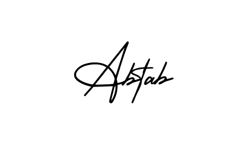 Design your own signature with our free online signature maker. With this signature software, you can create a handwritten (AmerikaSignatureDemo-Regular) signature for name Abtab. Abtab signature style 3 images and pictures png
