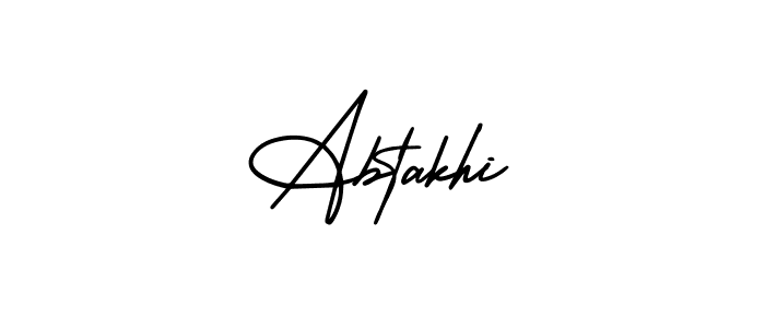 Use a signature maker to create a handwritten signature online. With this signature software, you can design (AmerikaSignatureDemo-Regular) your own signature for name Abtakhi. Abtakhi signature style 3 images and pictures png