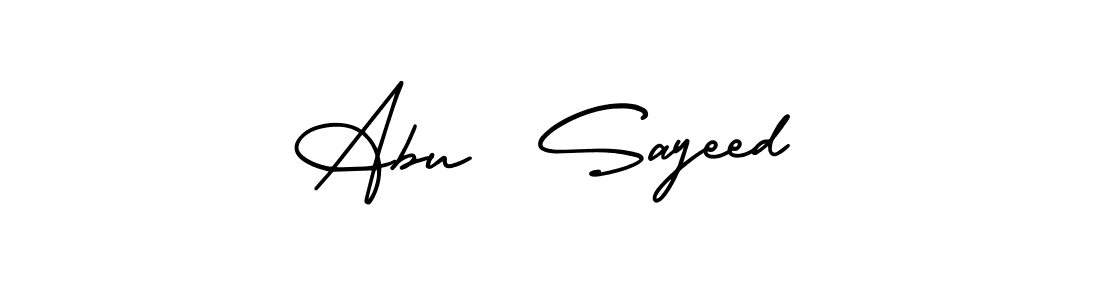 Similarly AmerikaSignatureDemo-Regular is the best handwritten signature design. Signature creator online .You can use it as an online autograph creator for name Abu  Sayeed. Abu  Sayeed signature style 3 images and pictures png