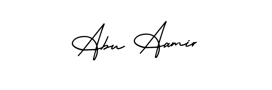Similarly AmerikaSignatureDemo-Regular is the best handwritten signature design. Signature creator online .You can use it as an online autograph creator for name Abu Aamir. Abu Aamir signature style 3 images and pictures png