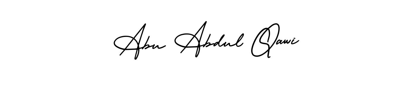 Create a beautiful signature design for name Abu Abdul Qawi. With this signature (AmerikaSignatureDemo-Regular) fonts, you can make a handwritten signature for free. Abu Abdul Qawi signature style 3 images and pictures png