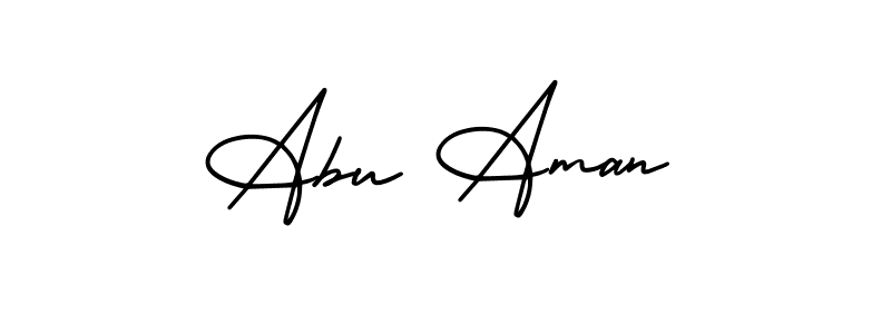 You should practise on your own different ways (AmerikaSignatureDemo-Regular) to write your name (Abu Aman) in signature. don't let someone else do it for you. Abu Aman signature style 3 images and pictures png