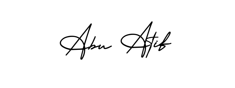 AmerikaSignatureDemo-Regular is a professional signature style that is perfect for those who want to add a touch of class to their signature. It is also a great choice for those who want to make their signature more unique. Get Abu Atif name to fancy signature for free. Abu Atif signature style 3 images and pictures png