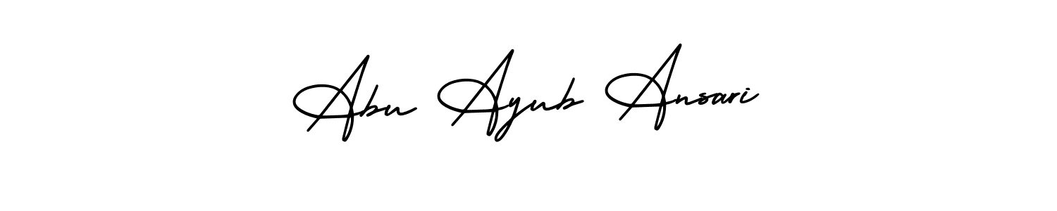 Also You can easily find your signature by using the search form. We will create Abu Ayub Ansari name handwritten signature images for you free of cost using AmerikaSignatureDemo-Regular sign style. Abu Ayub Ansari signature style 3 images and pictures png