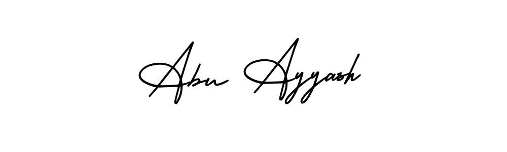 This is the best signature style for the Abu Ayyash name. Also you like these signature font (AmerikaSignatureDemo-Regular). Mix name signature. Abu Ayyash signature style 3 images and pictures png
