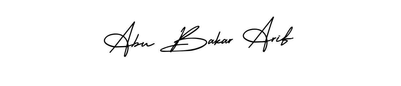 if you are searching for the best signature style for your name Abu Bakar Arif. so please give up your signature search. here we have designed multiple signature styles  using AmerikaSignatureDemo-Regular. Abu Bakar Arif signature style 3 images and pictures png