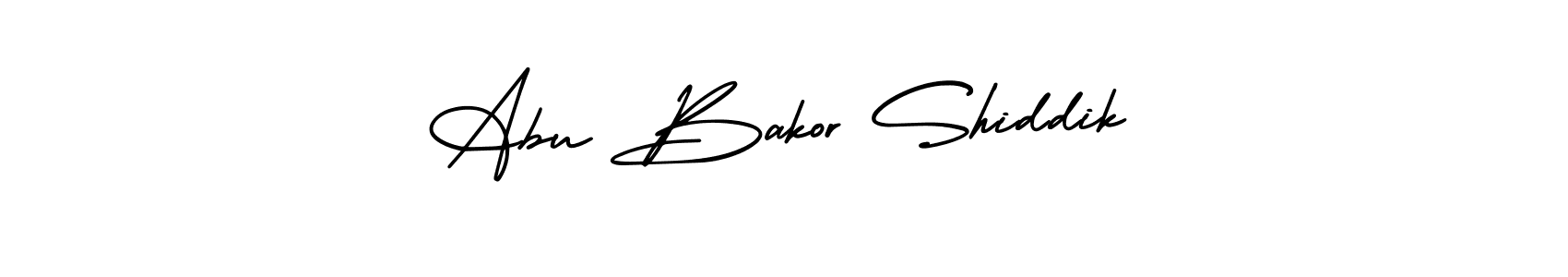 This is the best signature style for the Abu Bakor Shiddik name. Also you like these signature font (AmerikaSignatureDemo-Regular). Mix name signature. Abu Bakor Shiddik signature style 3 images and pictures png