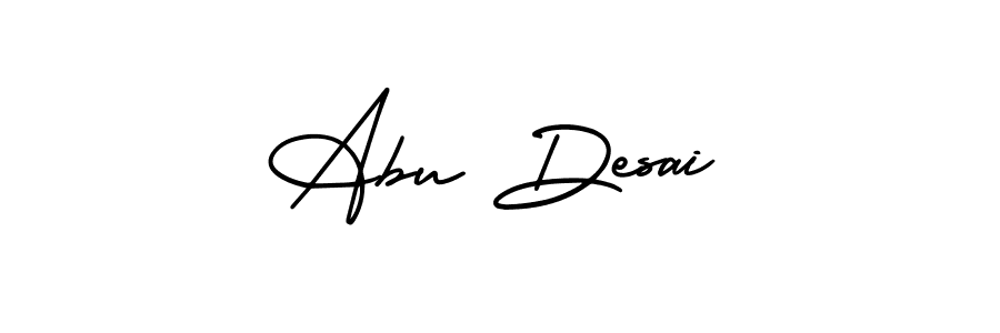 Create a beautiful signature design for name Abu Desai. With this signature (AmerikaSignatureDemo-Regular) fonts, you can make a handwritten signature for free. Abu Desai signature style 3 images and pictures png