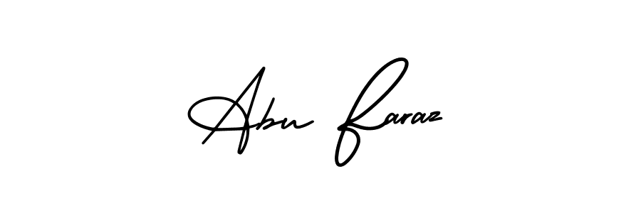 This is the best signature style for the Abu Faraz name. Also you like these signature font (AmerikaSignatureDemo-Regular). Mix name signature. Abu Faraz signature style 3 images and pictures png