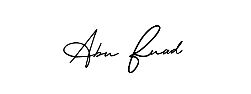 Design your own signature with our free online signature maker. With this signature software, you can create a handwritten (AmerikaSignatureDemo-Regular) signature for name Abu Fuad. Abu Fuad signature style 3 images and pictures png