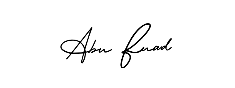 Design your own signature with our free online signature maker. With this signature software, you can create a handwritten (AmerikaSignatureDemo-Regular) signature for name Abu Fuad. Abu Fuad signature style 3 images and pictures png