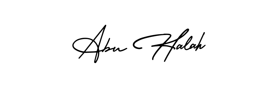 You should practise on your own different ways (AmerikaSignatureDemo-Regular) to write your name (Abu Halah) in signature. don't let someone else do it for you. Abu Halah signature style 3 images and pictures png